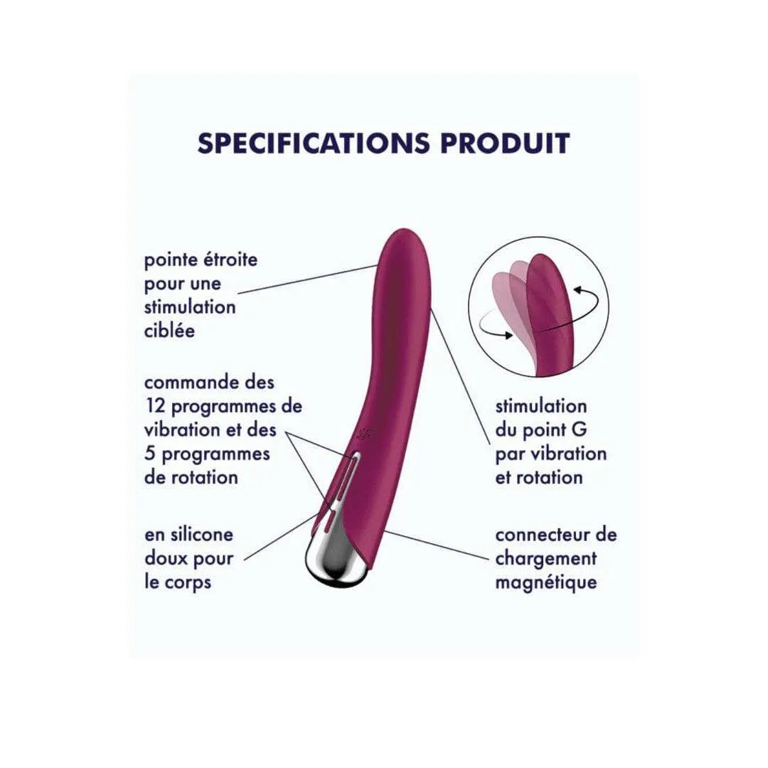 Vibromasseur Rotatif Point G Étanche Silicone