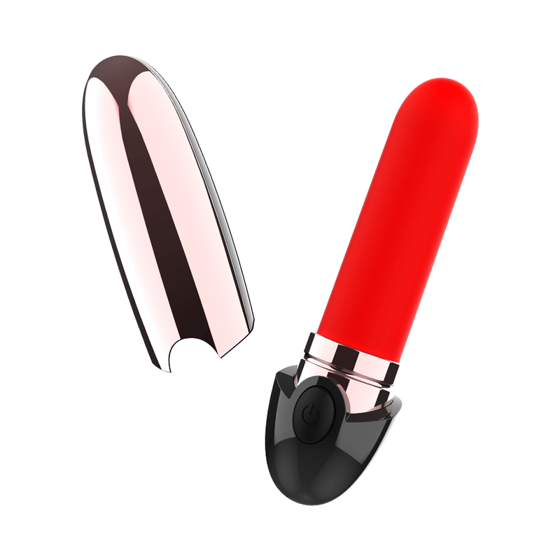 Vibromasseur Rouge À Lèvres Silicone Discret