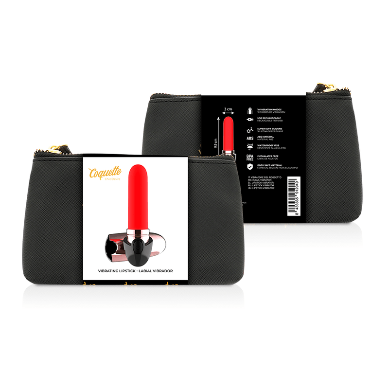 Vibromasseur Rouge À Lèvres Silicone Discret