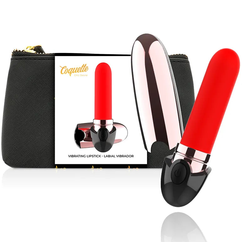 Vibromasseur Rouge À Lèvres Silicone Discret