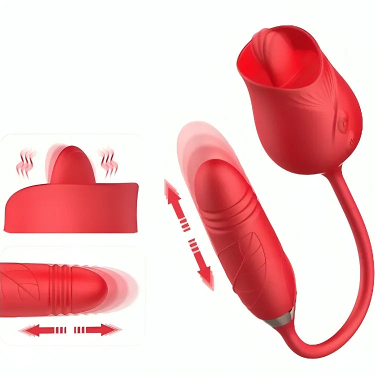 Vibromasseur Rouge Silicone Ergonomique Armony