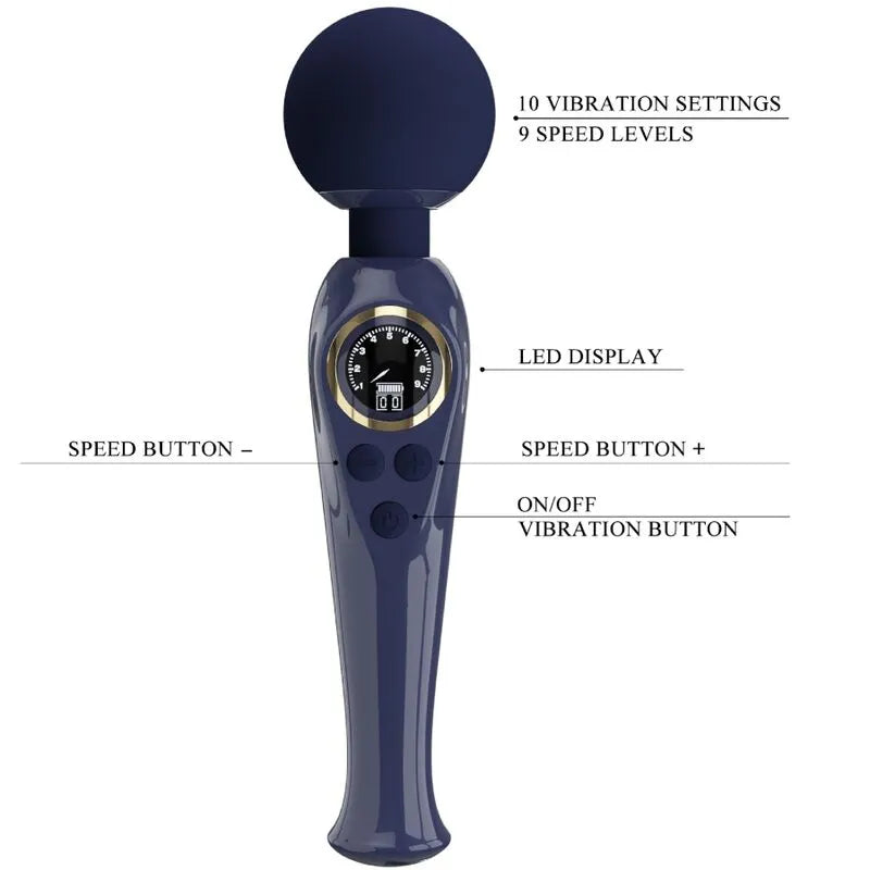 Vibromasseur Silicone Bleu Ergonomique Rechargeable