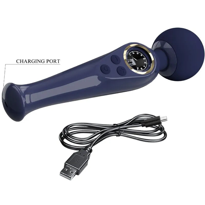 Vibromasseur Silicone Bleu Ergonomique Rechargeable