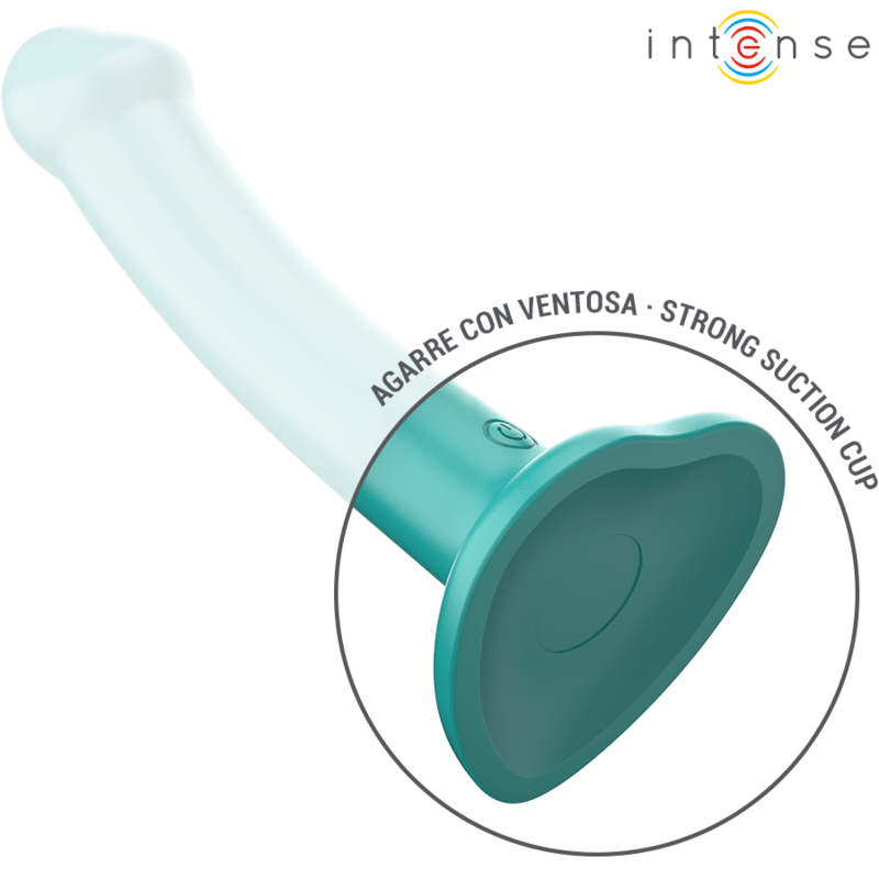 Vibromasseur Silicone Bleu Ventouse Étanche Rechargeable