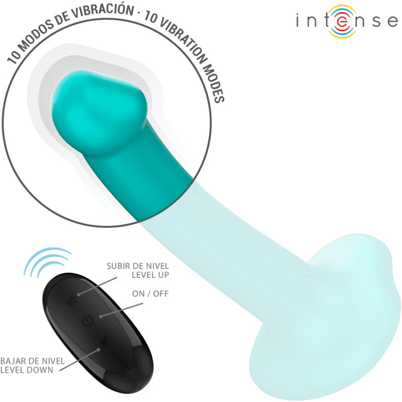 Vibromasseur Silicone Bleu Ventouse Étanche Rechargeable