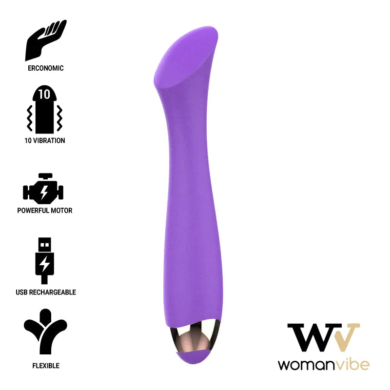 Vibromasseur Silicone Double Moteur Étanche Rechargeable