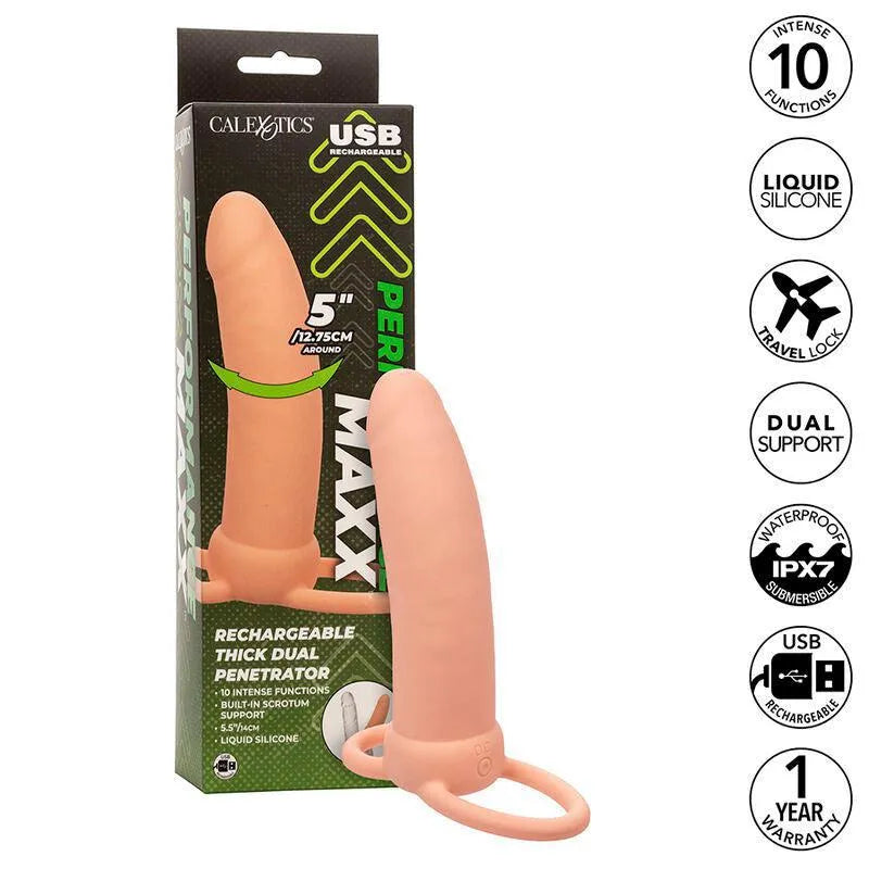 Vibromasseur Silicone Double Pénétration Rechargeable