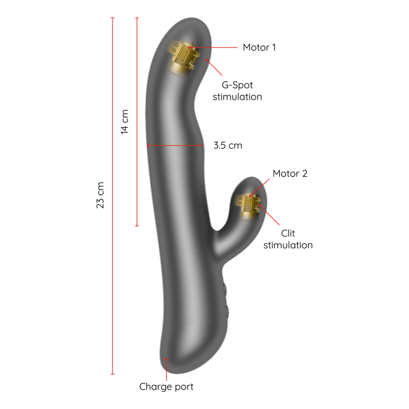 Vibromasseur Silicone Double Stimulation Étanche Contrôlable Application