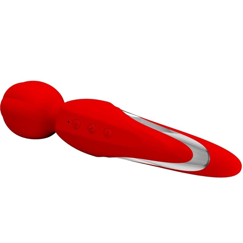 Vibromasseur Silicone Doux 7 Vibrations Rouge