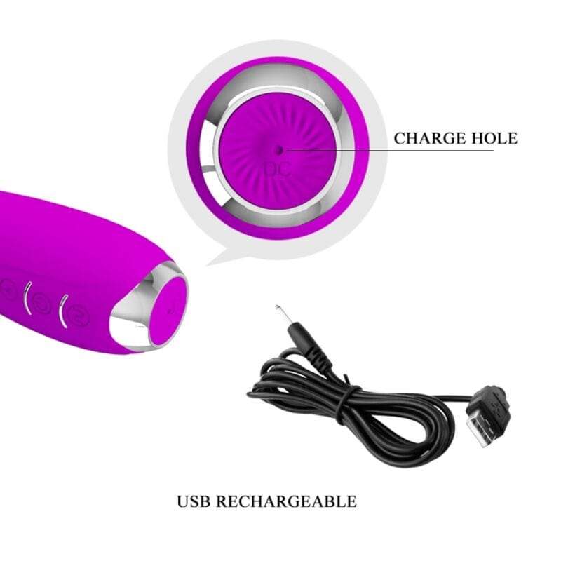 Vibromasseur Silicone Électroshock Rechargeable 15 Fonctions