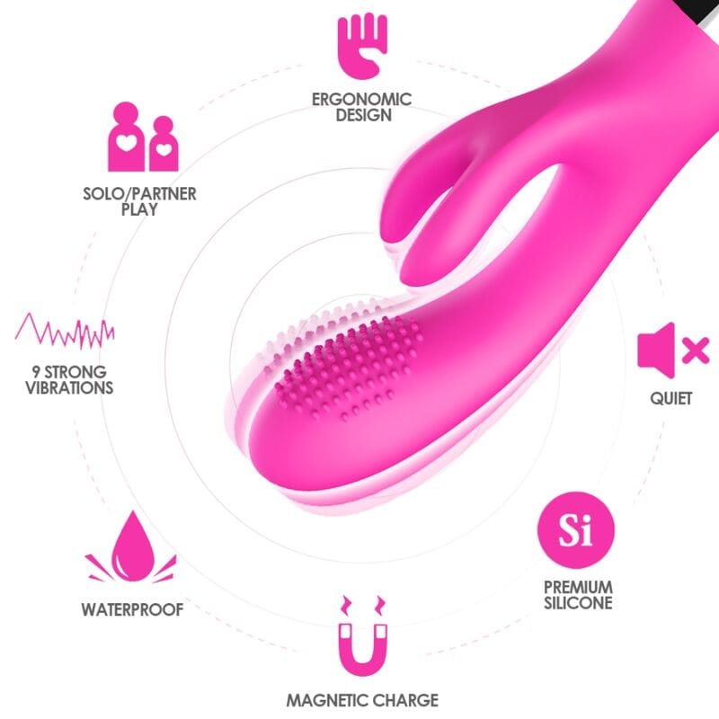 Vibromasseur Silicone Étanche Double Stimulation