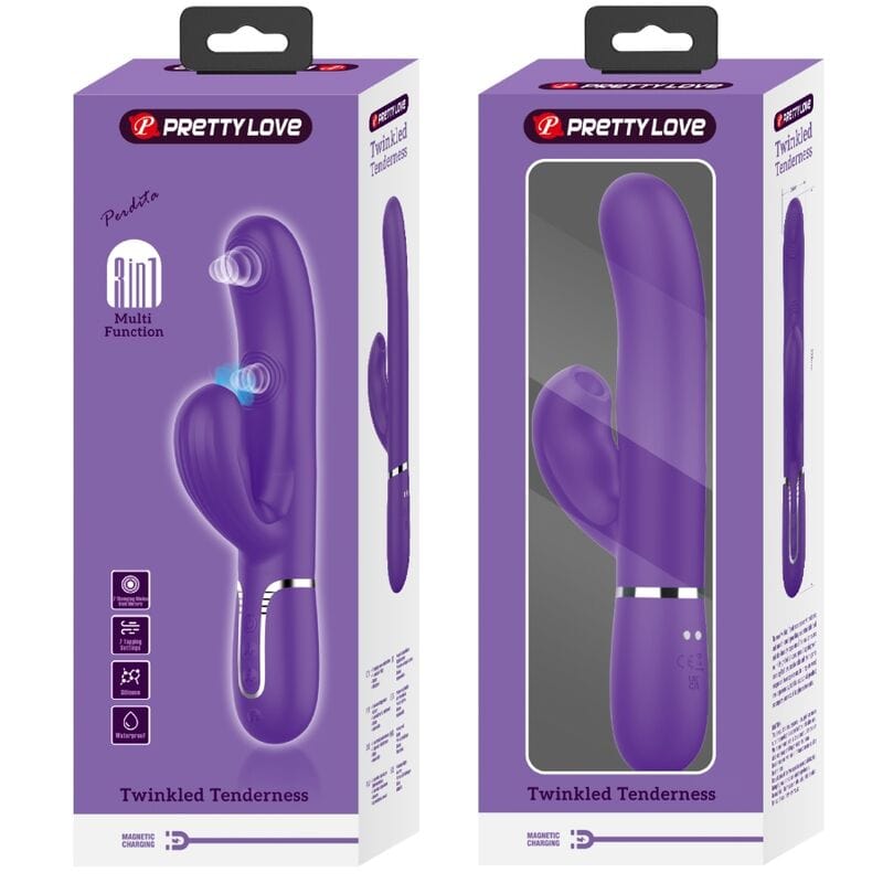 Vibromasseur Silicone Étanche Multifonction Violet