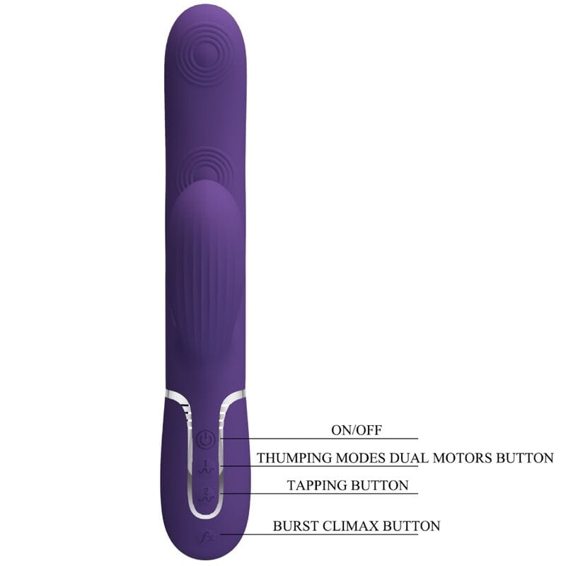 Vibromasseur Silicone Étanche Multifonction Violet