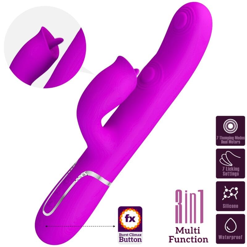 Vibromasseur Silicone Étanche Pretty Love Rabbit