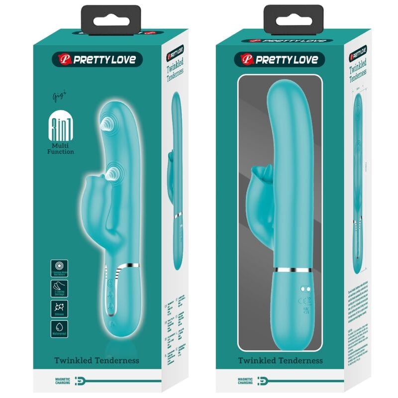 Vibromasseur Silicone Étanche Vert Aqua