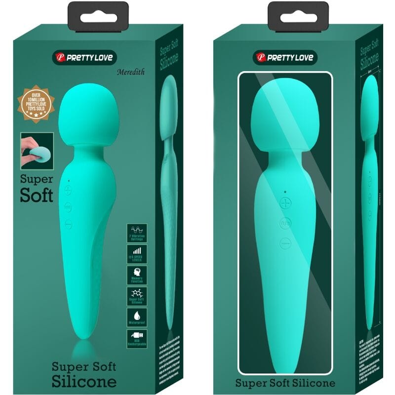 Vibromasseur Silicone Étanche Vert Aqua