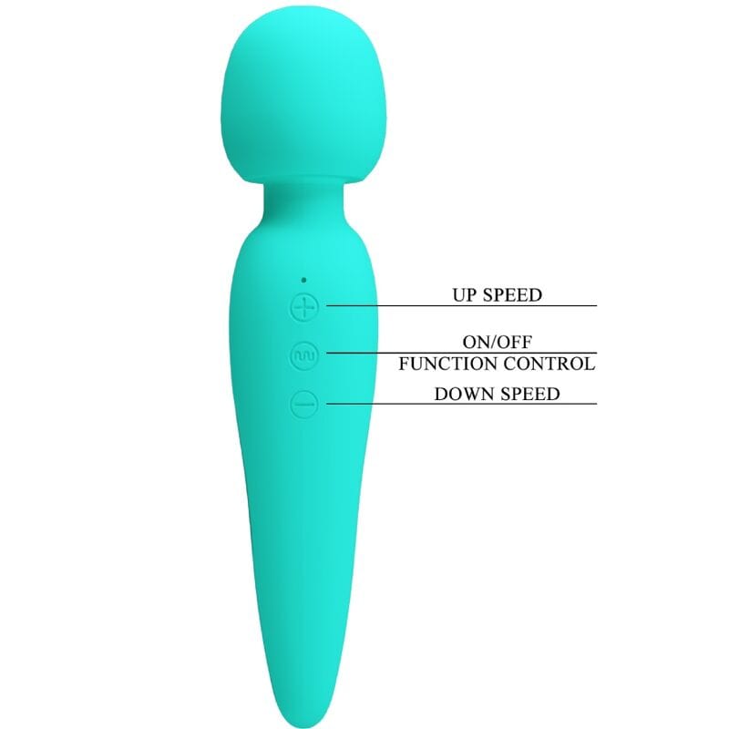 Vibromasseur Silicone Étanche Vert Aqua