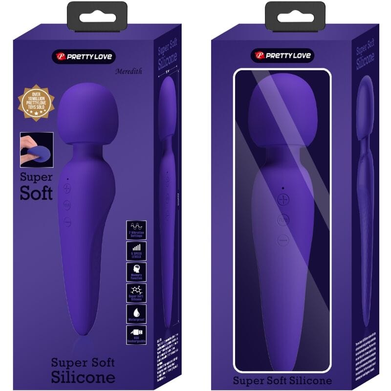 Vibromasseur Silicone Étanche Violet Rechargeable