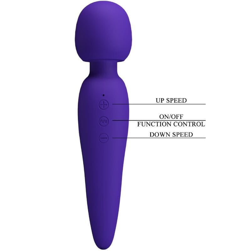 Vibromasseur Silicone Étanche Violet Rechargeable