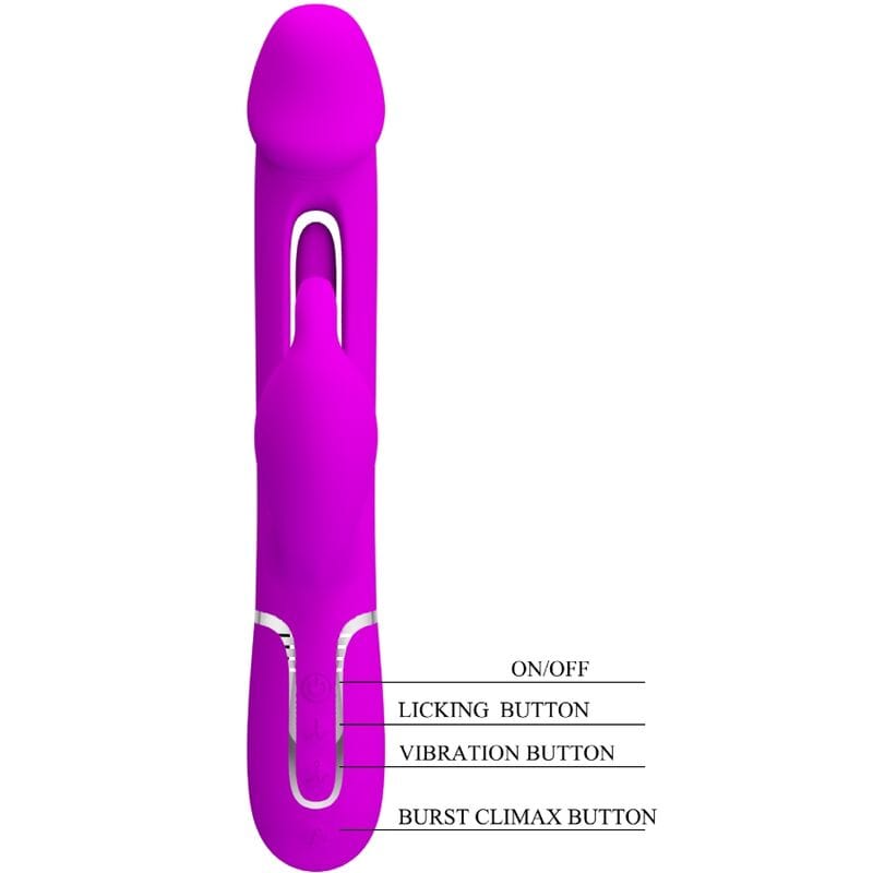 Vibromasseur Silicone Fuchsia Double Moteur