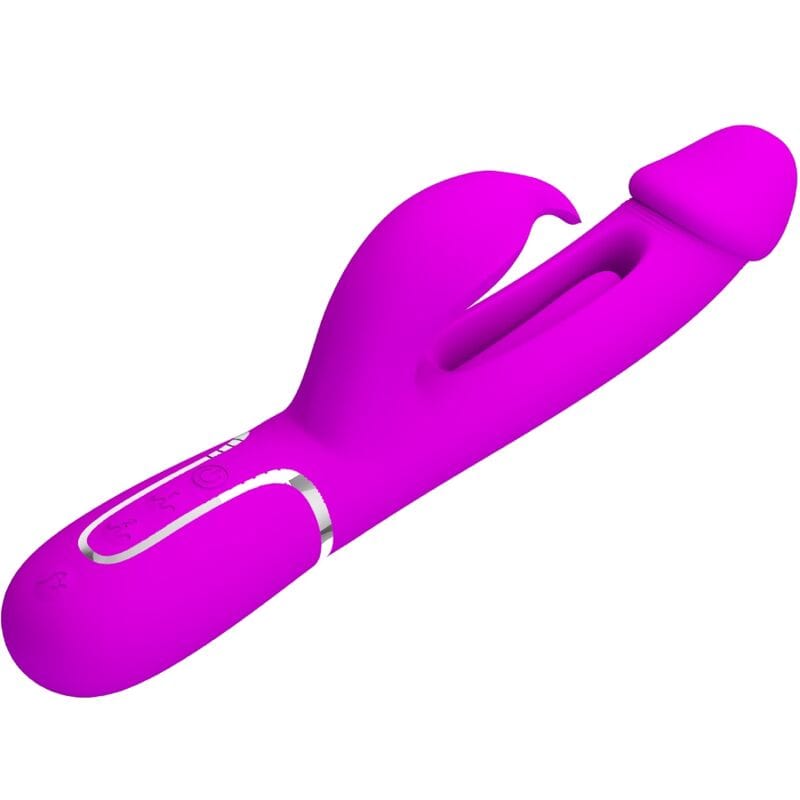 Vibromasseur Silicone Fuchsia Double Moteur