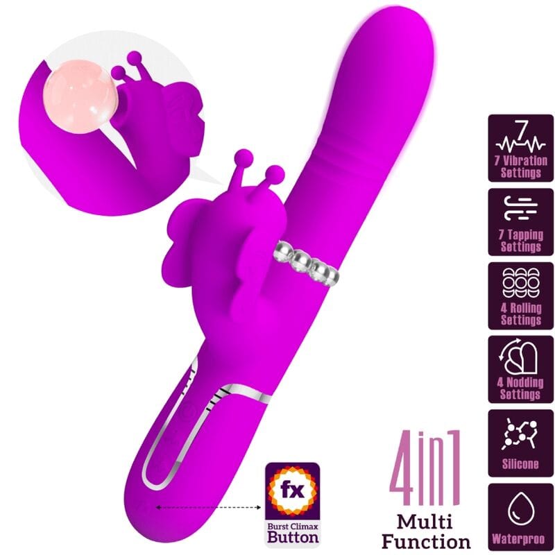 Vibromasseur Silicone Fuchsia Pretty Love Rabbit