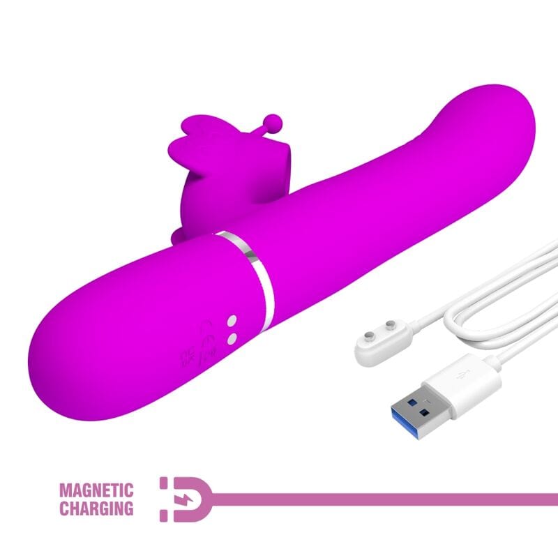 Vibromasseur Silicone Fuchsia Pretty Love Rabbit