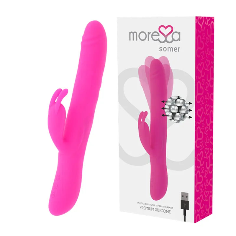 Vibromasseur Silicone Hypoallergénique Rotation Clitoridienne