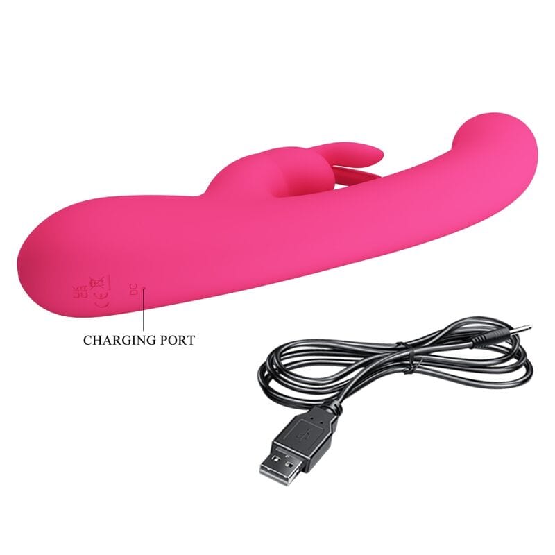 Vibromasseur Silicone Incurvé Point G Rechargeable Rose