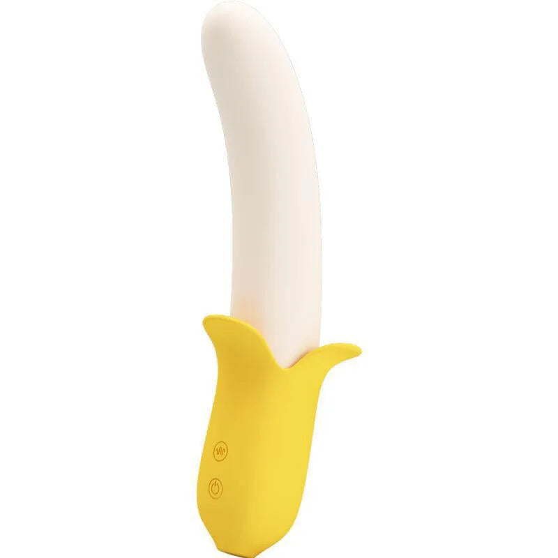 Vibromasseur Silicone Jaune Multifonction Rechargeable