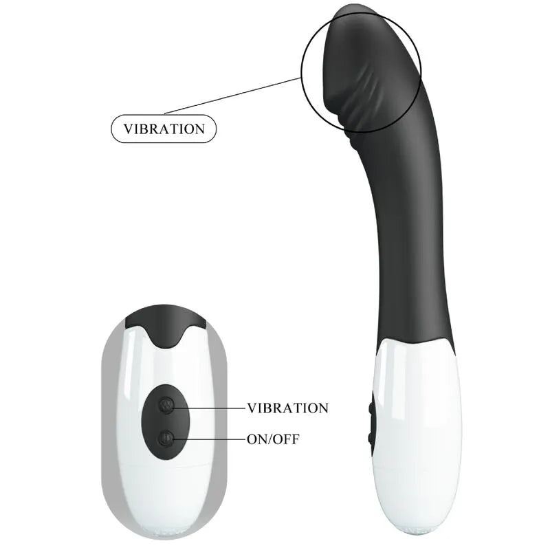 Vibromasseur Silicone Noir 30 Fonctions