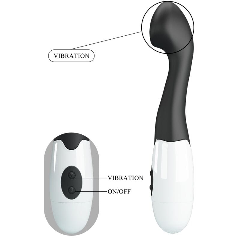 Vibromasseur Silicone Noir 30 Fonctions