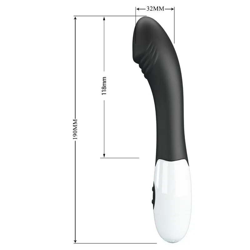 Vibromasseur Silicone Noir 30 Fonctions