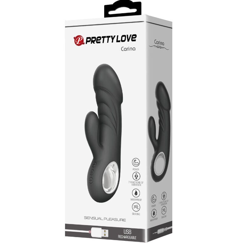 Vibromasseur Silicone Noir 7 Vibrations