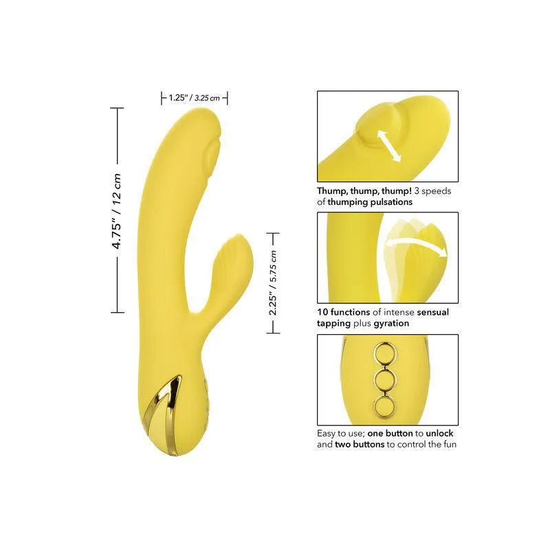 Vibromasseur Silicone Puissant Avec Stimulateur Clitoridien Rotatif