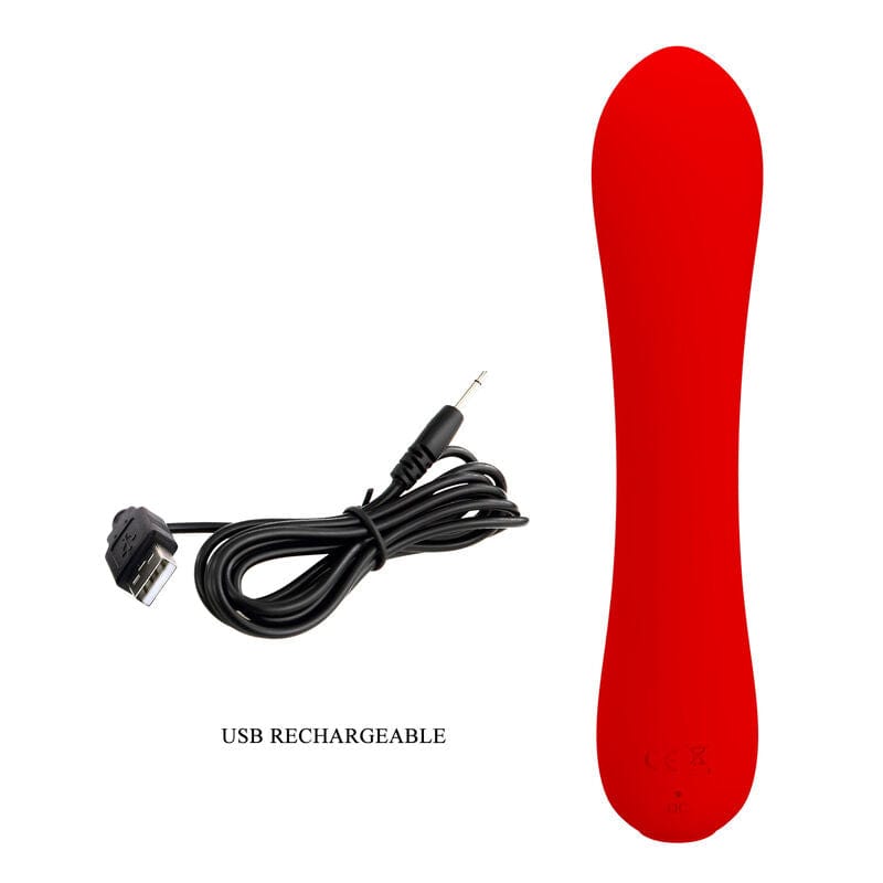 Vibromasseur Silicone Rechargeable 12 Vibrations Rouges