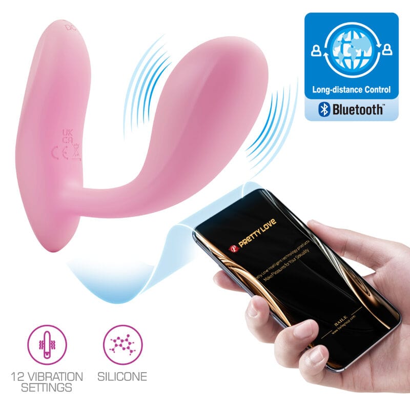 Vibromasseur Silicone Rose Contrôlable À Distance