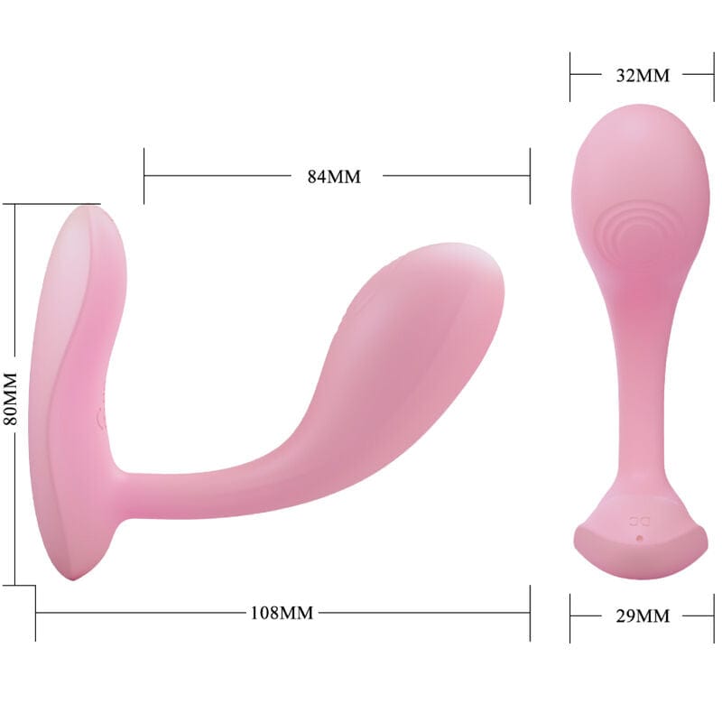 Vibromasseur Silicone Rose Contrôlable À Distance