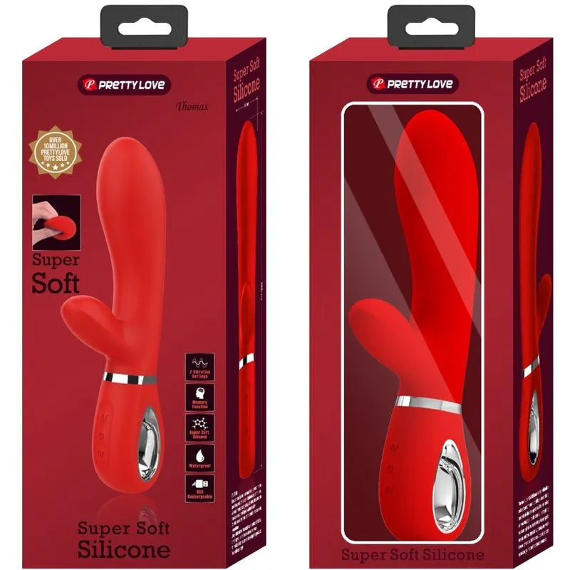 Vibromasseur Silicone Rouge 7 Fonctions Stimulation Point G