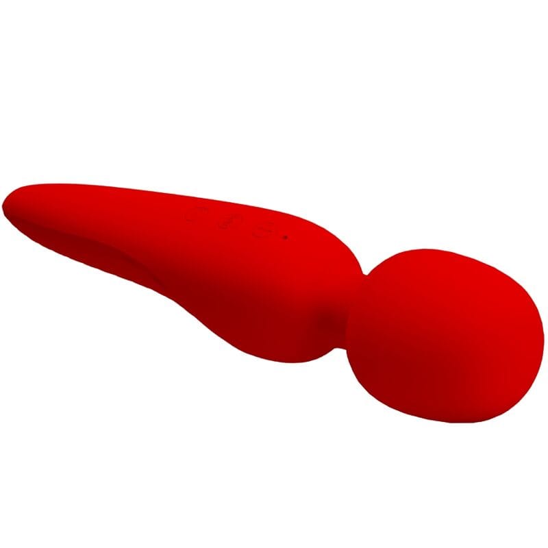 Vibromasseur Silicone Rouge Étanche Rechargeable