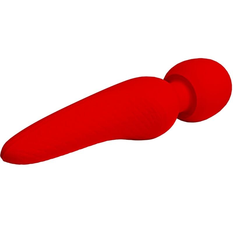 Vibromasseur Silicone Rouge Étanche Rechargeable