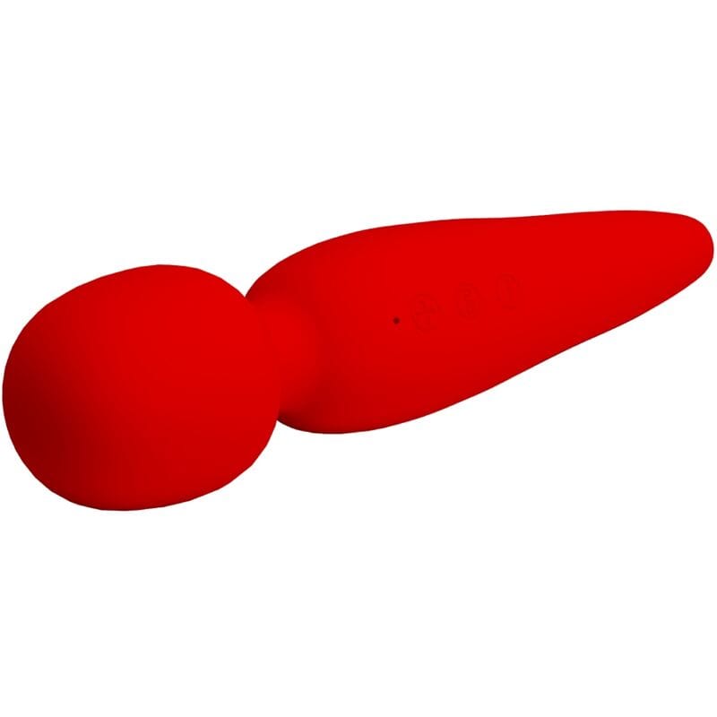 Vibromasseur Silicone Rouge Étanche Rechargeable