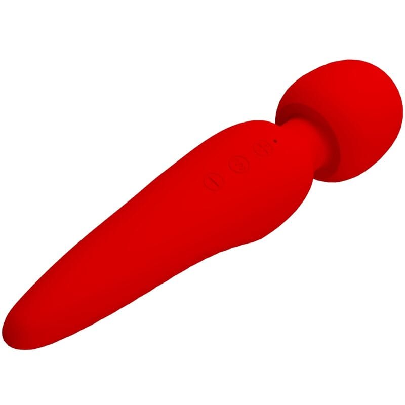 Vibromasseur Silicone Rouge Étanche Rechargeable