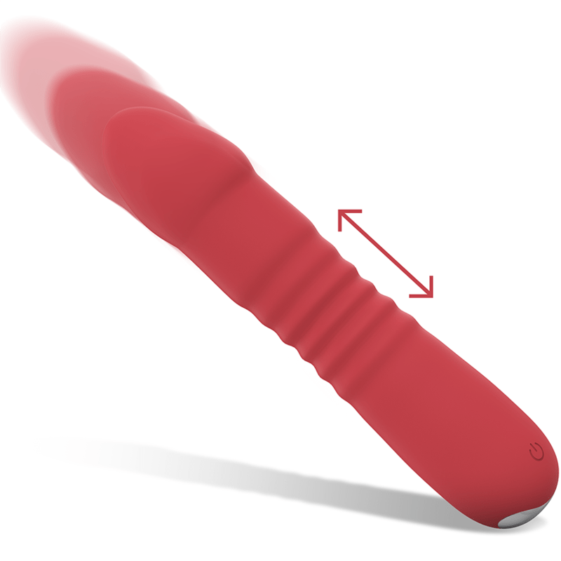 Vibromasseur Silicone Rouge Étanche Up&Down