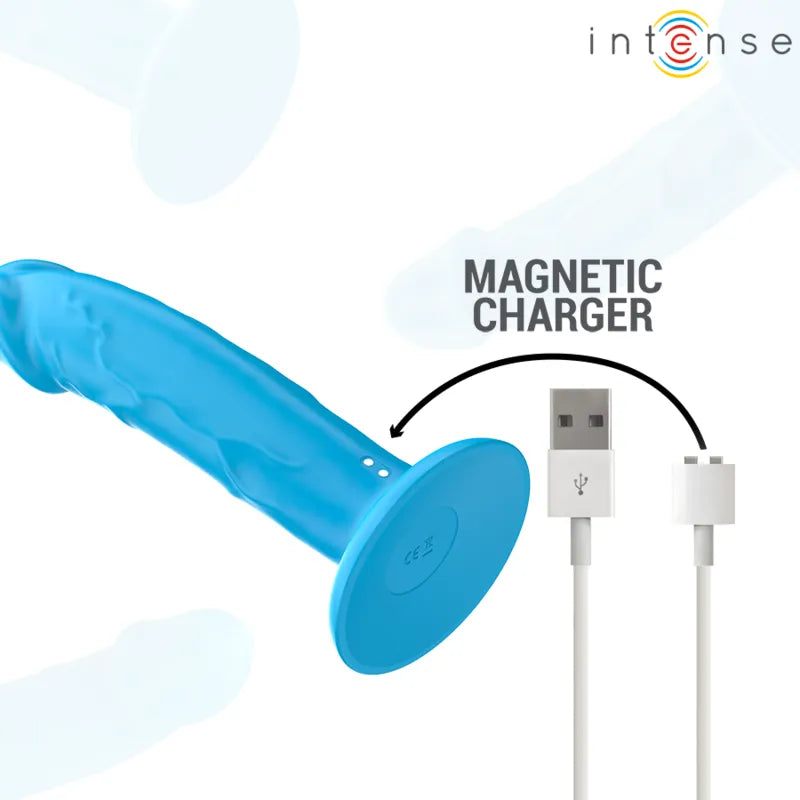 Vibromasseur Silicone Étanche Bleu Intense