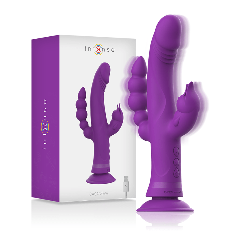 Vibromasseur Silicone Triple Stimulation Étanche