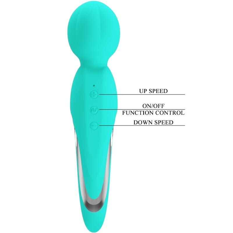 Vibromasseur Silicone Vert Aqua Haute Intensité