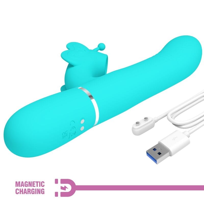 Vibromasseur Silicone Vert Aqua Multi-Fonctions