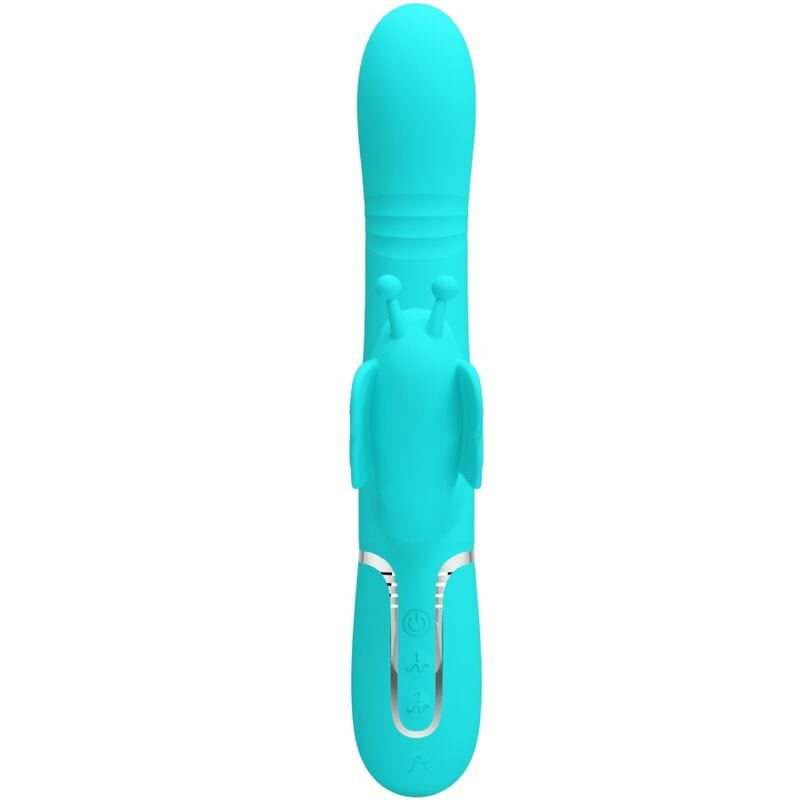 Vibromasseur Silicone Vert Aqua Multi-Fonctions