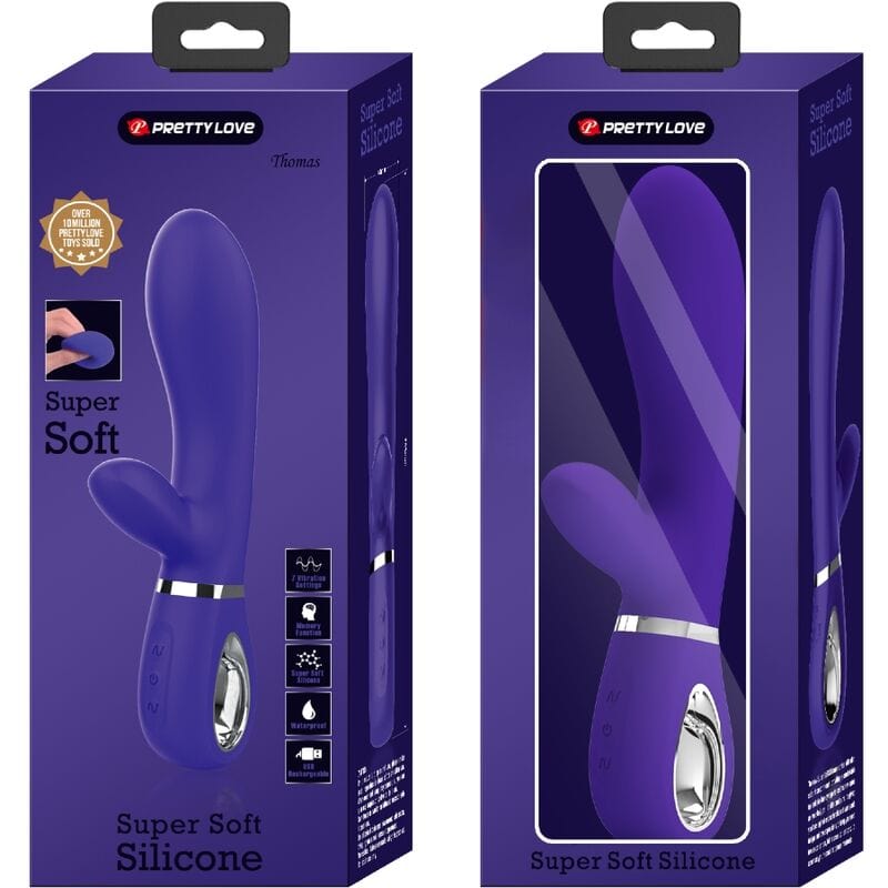 Vibromasseur Silicone Violet 7 Fonctions